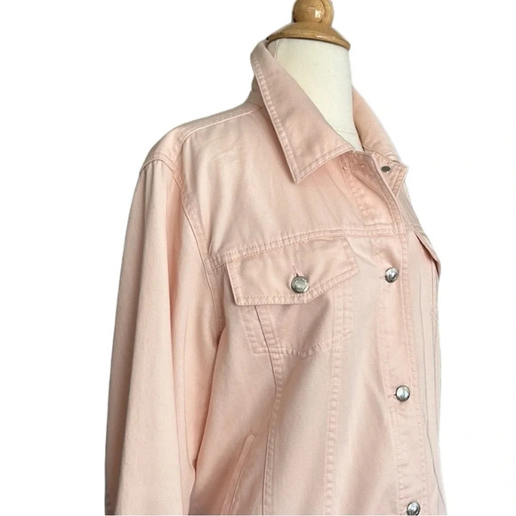 RALPH LAUREN JEANS CO. Jean Jacket Western Casual Light Pink Denim, Size 1X - Picture 5 of 15